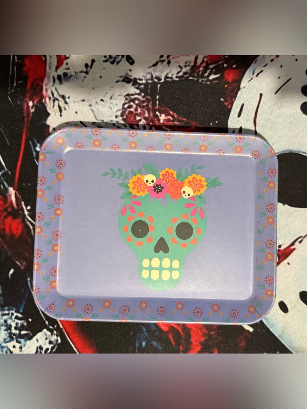Day of the Dead Sugar Skull Trinket Tray